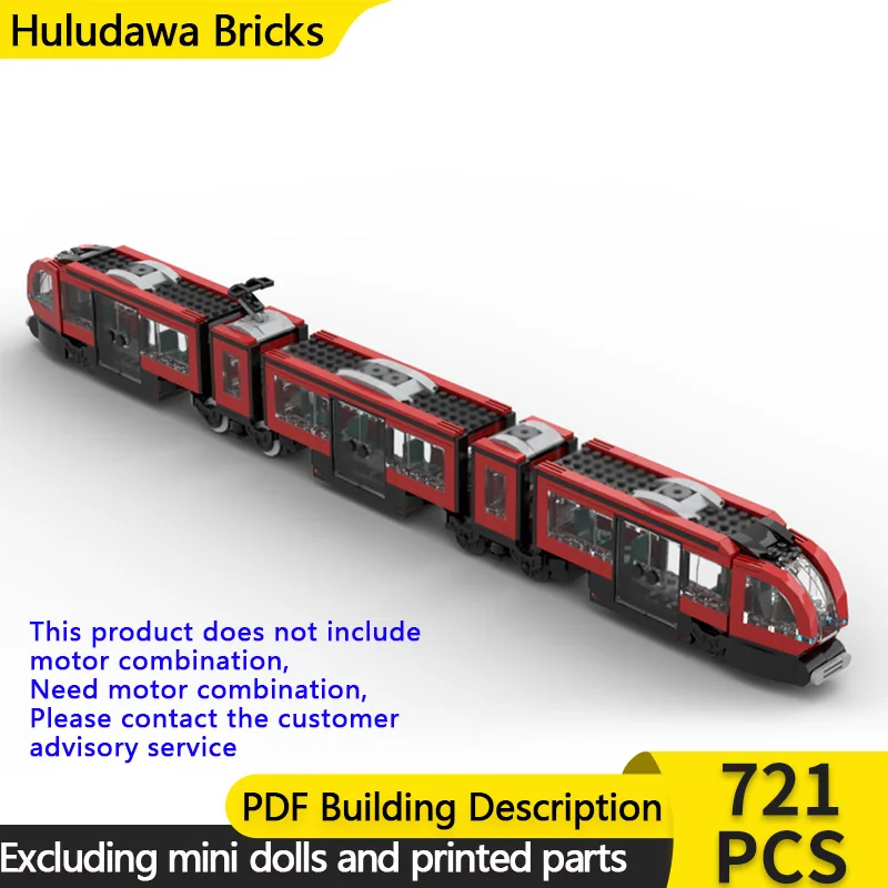 

City Car Model MOC Building Bricks Downtown Railway Streetcar Modular Technology Children Holiday Gifts Assemble Toys Suit