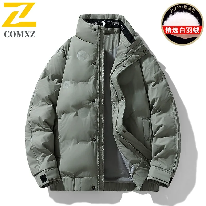 

COMXZ пуховик унисекс, ветровка, водонепроницаемое ветрозащитное термозимнее пальто, однотонное пальто для пешего туризма, кемпинга, треккинга на флисовой подкладке