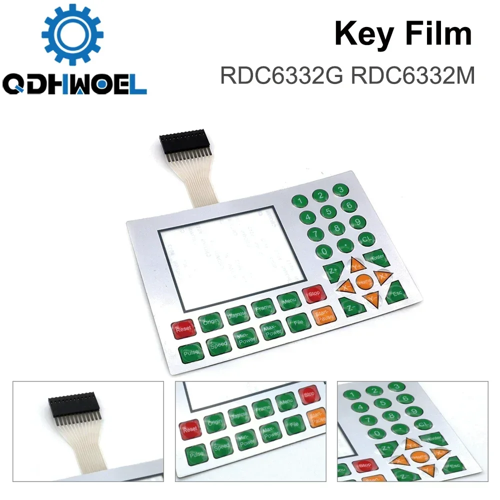 QDHWOEL Ruida Control Cards Membrane Switch for RDLC320-A RDC6332M RDC6442S RDC6332G RDC6442G Panels Key Film Keyboard Mask