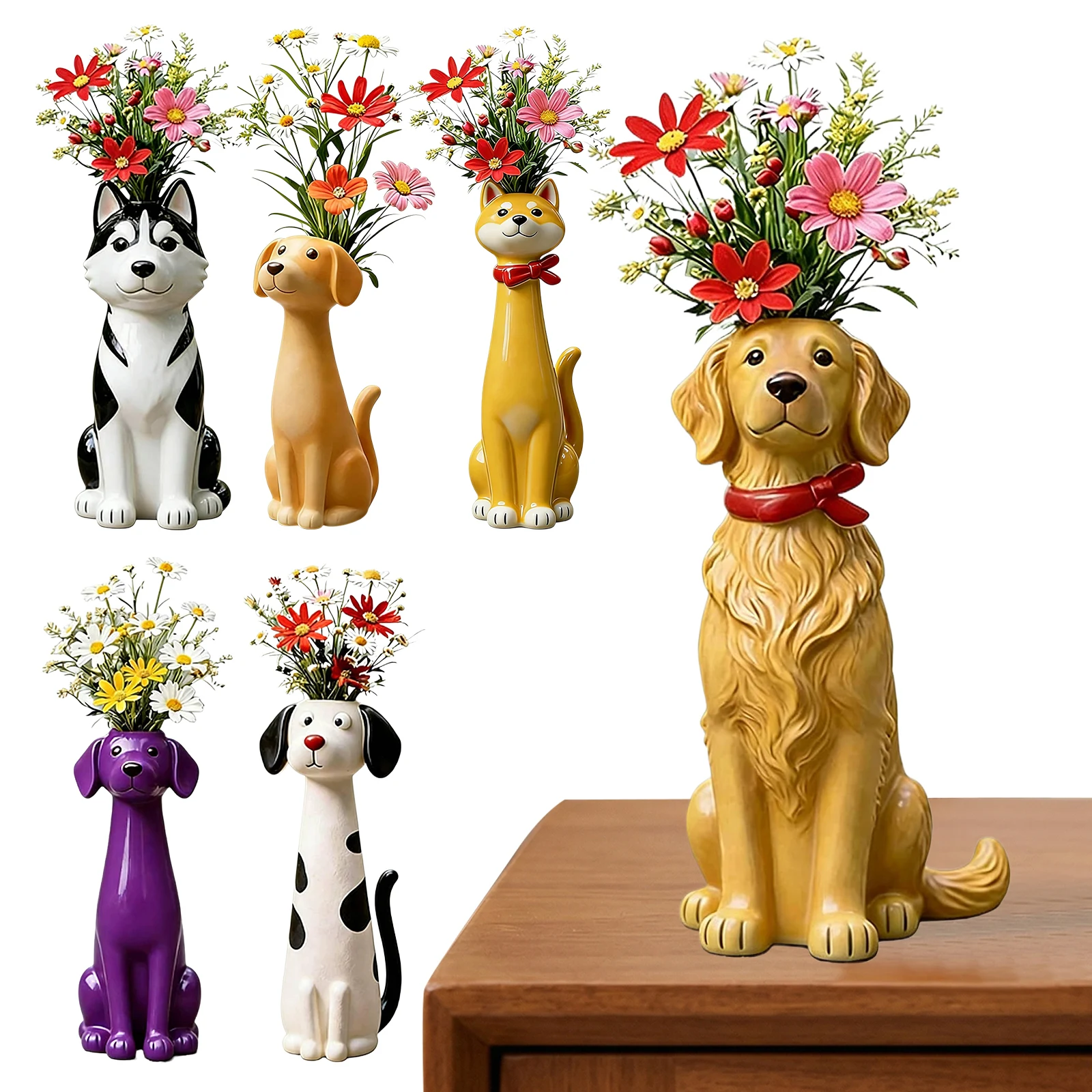 Handcrafted Quirky Dog Shaped Flower Vase