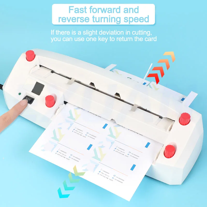 Przecinarka do kart Rozmiar A4 Elektryczna przecinarka do kart 90 * 54 mm Rozmiar karty Wytrzymała, precyzyjne dostrajanie Elektryczna maszyna do