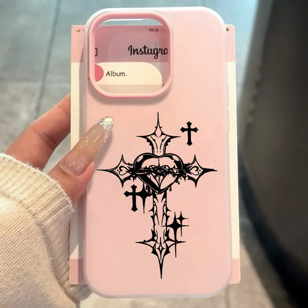 Art Cross Pattern Cover For Samsung Galaxy S21 S26 S25 S24 S23 S22 Ultra Plus FE Case For A37 A36 A54 A55 A56 Dustproof Funda