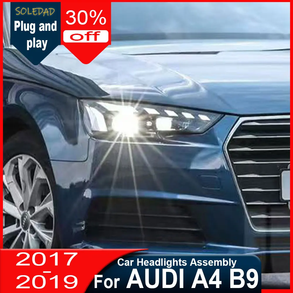 

Car Headlight Assembly for Audi A4 B9 2017 2018 2019 Headlight full LED DRL Turning Full LED Front Headlights Plug and Play