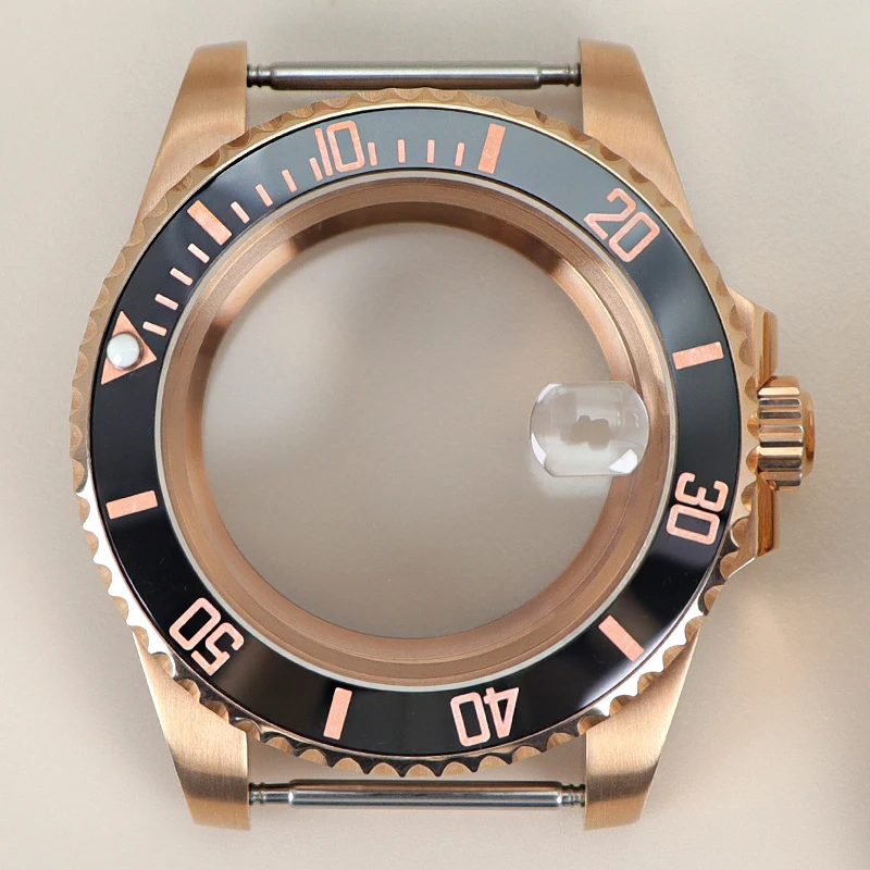 

Rose Gold 40mm Watch Case Sapphire Glass For Seiko NH35 NH36 NH34 8215 2824 Movement 28.5mmDial Submariner GMT Case Repair Parts