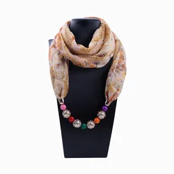 Women Bohemia Jewelry Statement Necklace Pendant Scarf Neckerchief Foulard Femme Accessories Hijab Pashmina