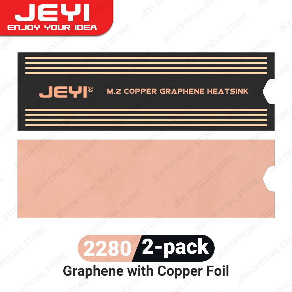 JEYI Grafeen 2280 2242 2230 M.2 SSD Koellichaam, Dubbellaags Grafeen Koellichaam en Koperfolie Ontwerp Koeler Radiator voor Laptop