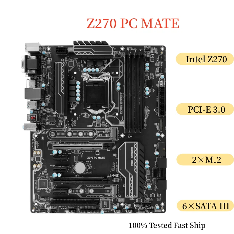 

For MSI Z270 PC MATE Motherboard 64GB LGA 1151 DDR4 ATX Mainboard 100% Tested Fast Ship