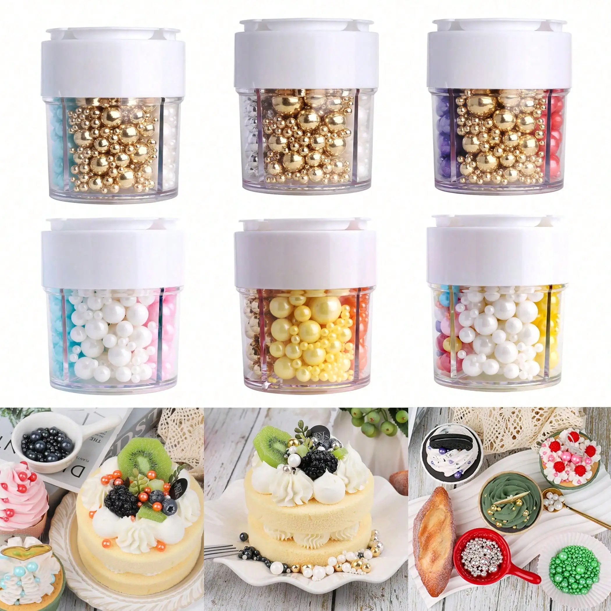1 pièce de pépites de perles, décorations pour gâteaux, cupcakes, glaces, chocolats, biscuits, fêtes de mariage et autres célébrations