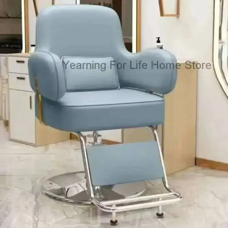 كرسي حلاق عصري فاخر، كرسي تصفيف الشعر الدوار العصري الفاخر، أثاث صالون Kapperstoel الأنيق والمريح