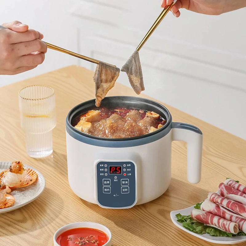 Home Electric Rice Cooker Mini Multi Functional Cooking Pot 1.7L Smart Non Stick Pot 1-3 Person Kitchen Steaming Pot Hot Pot