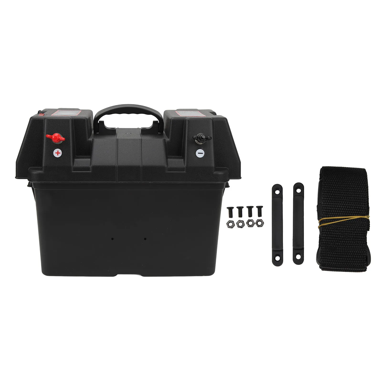 

Trolling Motor Smart Battery Box Rainproof 2 USB Port ABS Marine Battery Power Center Resistant for RV Van SUV ATV Camping Truck