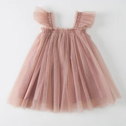 Summer Baby Girls Dress Infant Toddler Kids Tulle Tutu Fashion Elaborated Birthday Party Princess Dress Sleeveless Casual Dress