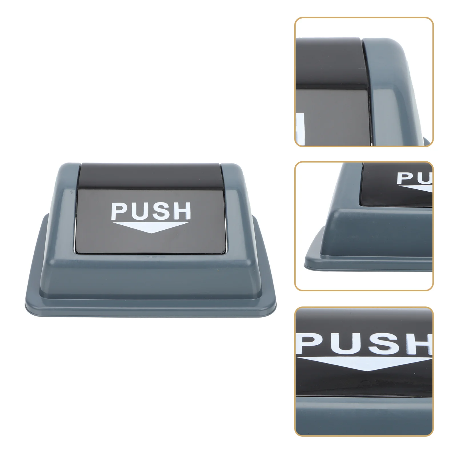 

Large 20L Waste Bin Lid Trash Can Protector Easy Installation Long Service Time Grey Trash Can Lid Waste Bin Supply