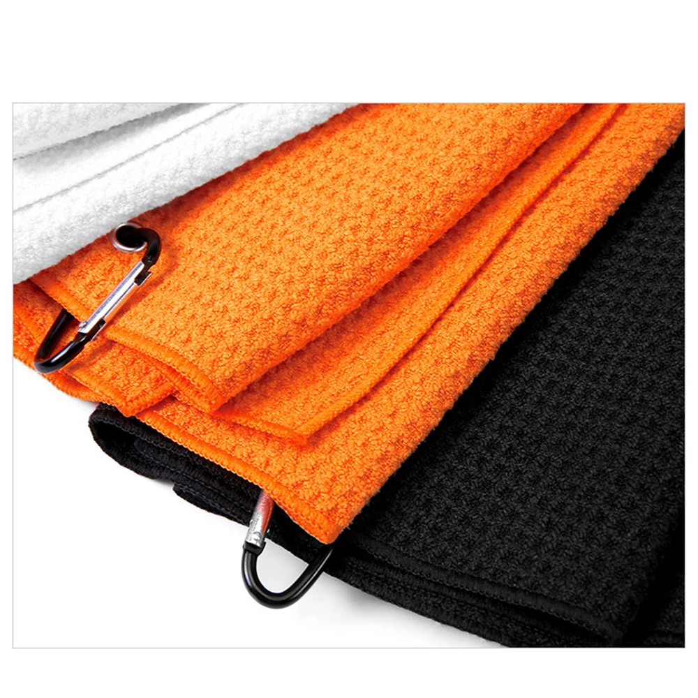 PGM Golf Towel Waffle Pattern Cotton With Carabiner Cleaning Cloth Sports Towel Microfiber Hook Cleans Clubs Balls Bags Hands