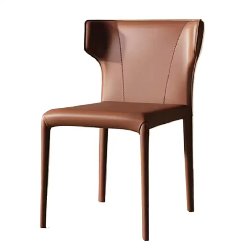 

Kanbany Cream Style Saddle Leather Light Luxury, Modern Simplicity Italian Style Negotiation Chairs Dining Chairs