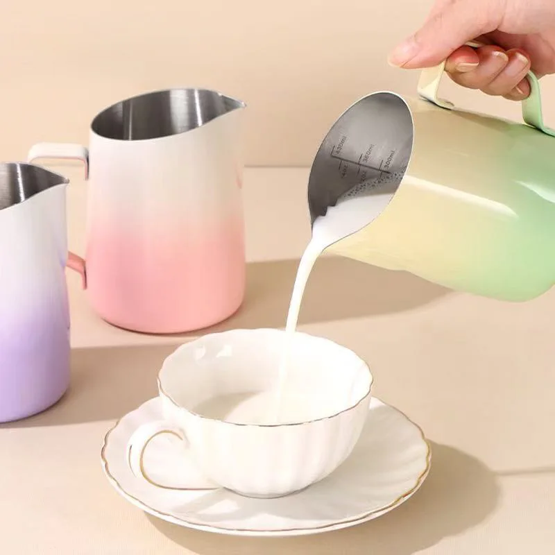 450ml Fancy Pointed Mouth Beveled Stainless Steel Coffee Latte Art Milk Frothing Pitcher Barista Accessories view 3