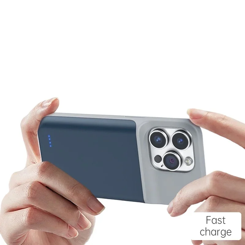 10000mAh for IPhone13 Pro Mini ProMax Back Clip Battery Charging Treasure Large Capacity Integrated Charging Portable Back Nail