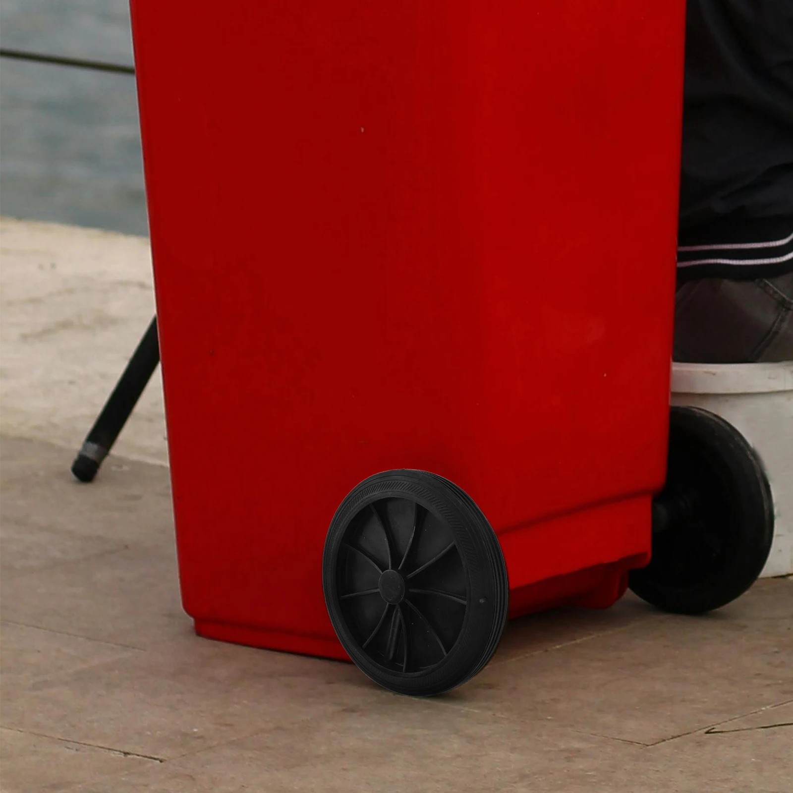 

2 pcs Trash Can Wheel Lid Replacement Outdoor Plastic Caster Cover Garbage Bin Parts Mobile Stability Practical Choice