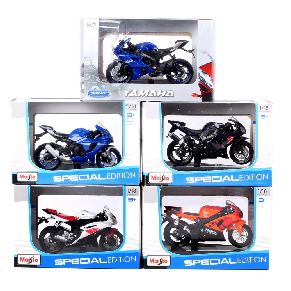 Maisto 1/18 Scale Children YAMAHA YZF R6 R1 Motorcycle Super Sport Racing Diecasts & Toy Vehicles MotorBike Model For Collection