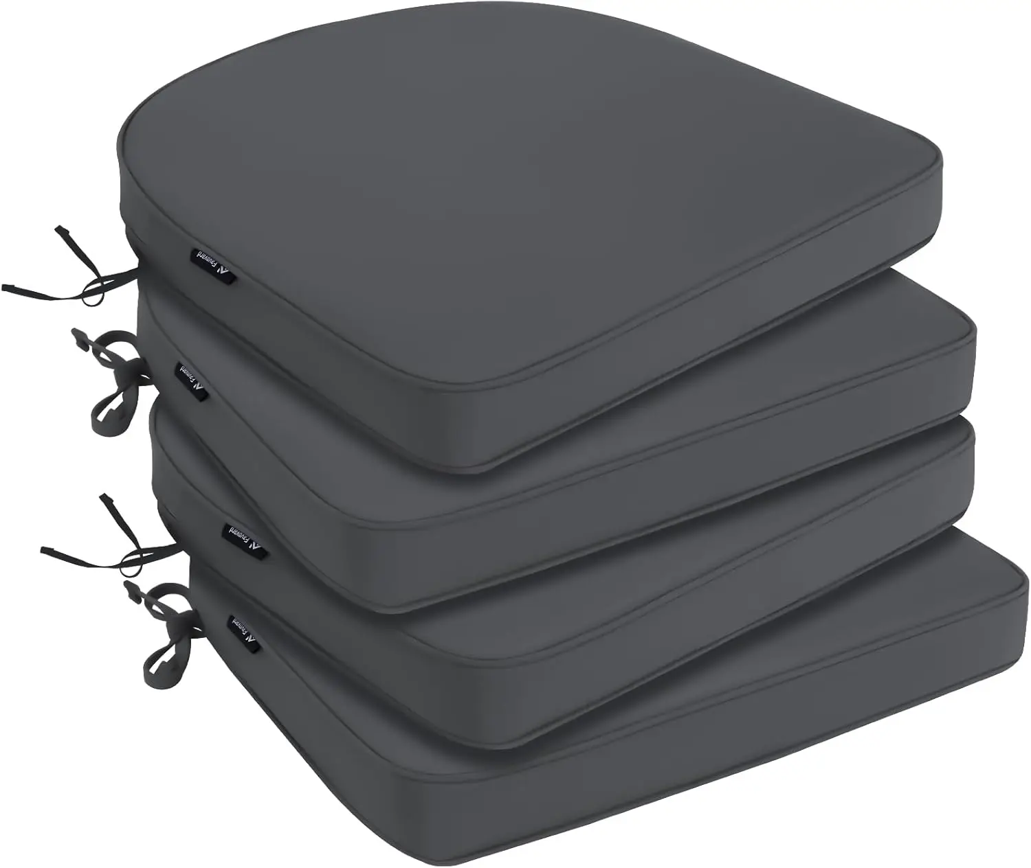 

Outdoor Chair Cushions 17""X16""X2"" Set Of 4 Waterproof Seat Cushion For Patio Furniture With 3-Year Fade Resistant Removable