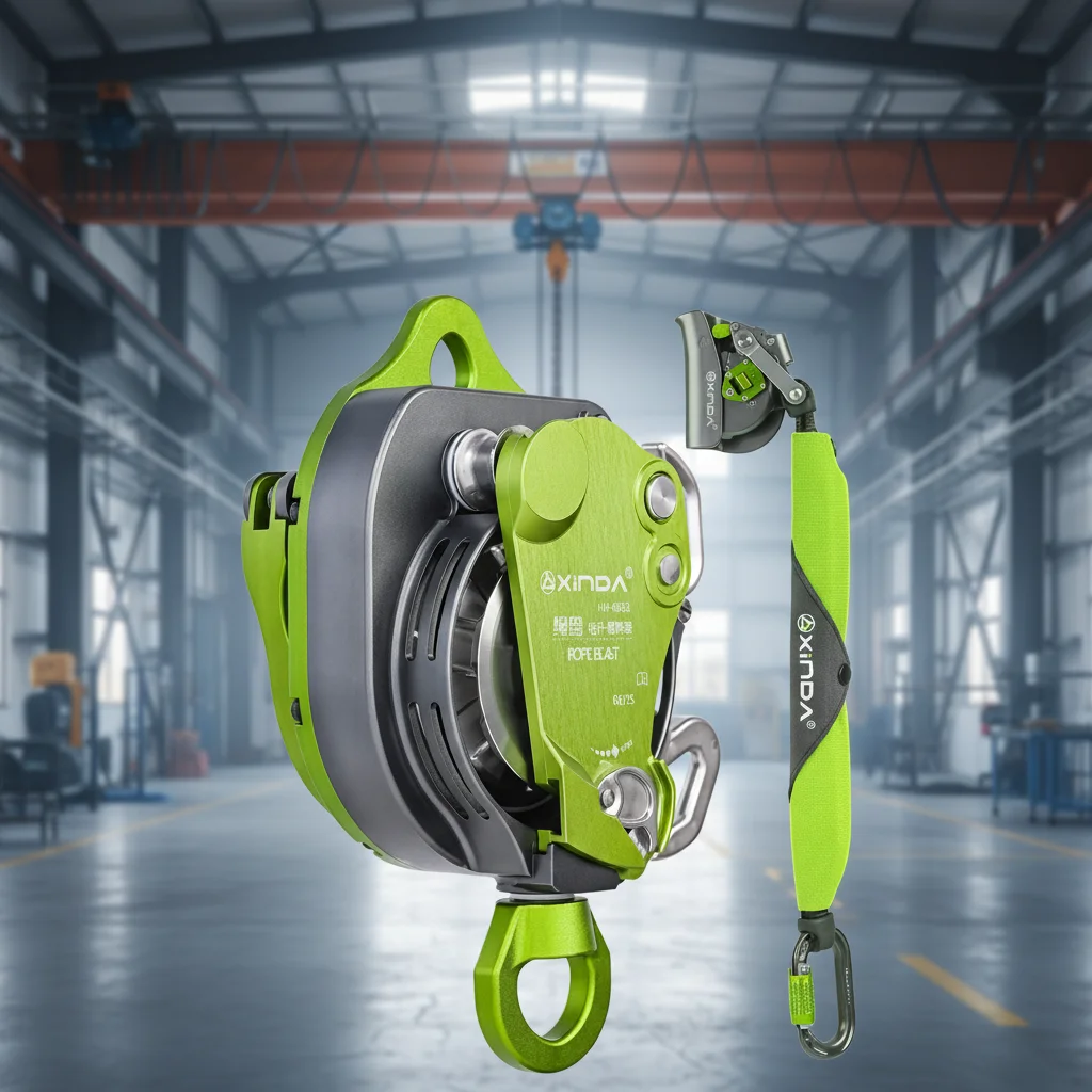 Xinda Electric Ascender Kit Aerial Work Equipment Slow Descender Rapid Descent Rope Climbing Machine Fall Protection Equipment