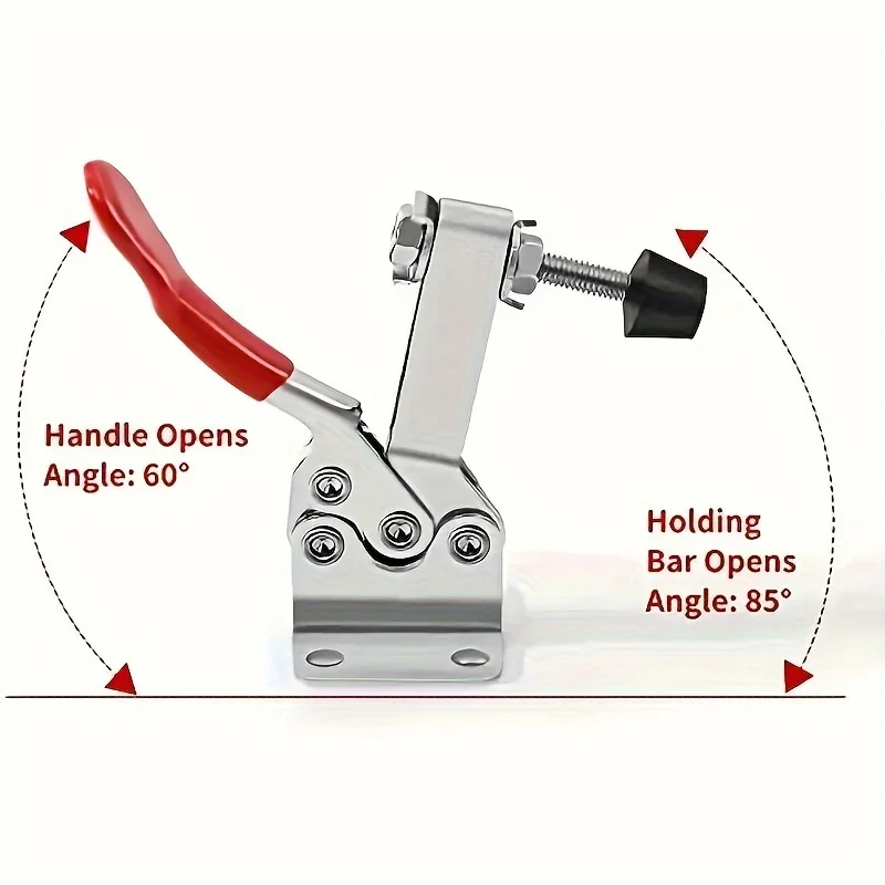 

2Pcs DIY Mini Hand Tool Toggle Clamp GH-201B Quick-Release Horizontal Clamp Welding Press Quick Fixture Clamps For Woodworking
