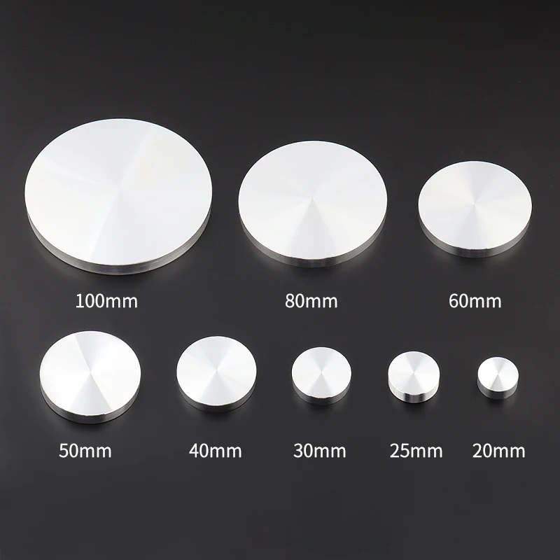4 Pieces Aluminum Glass Table Top Adapter Circle Metal Block Disc,Suitable For Coffee Tables And Glass Tables