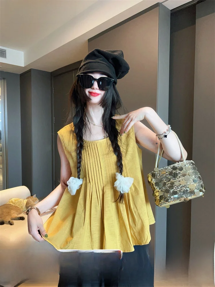 

Simple Slimming Svel irt Women's Summer 2025 New Loose Casual Top Small irt Commute Sle Straight Cut