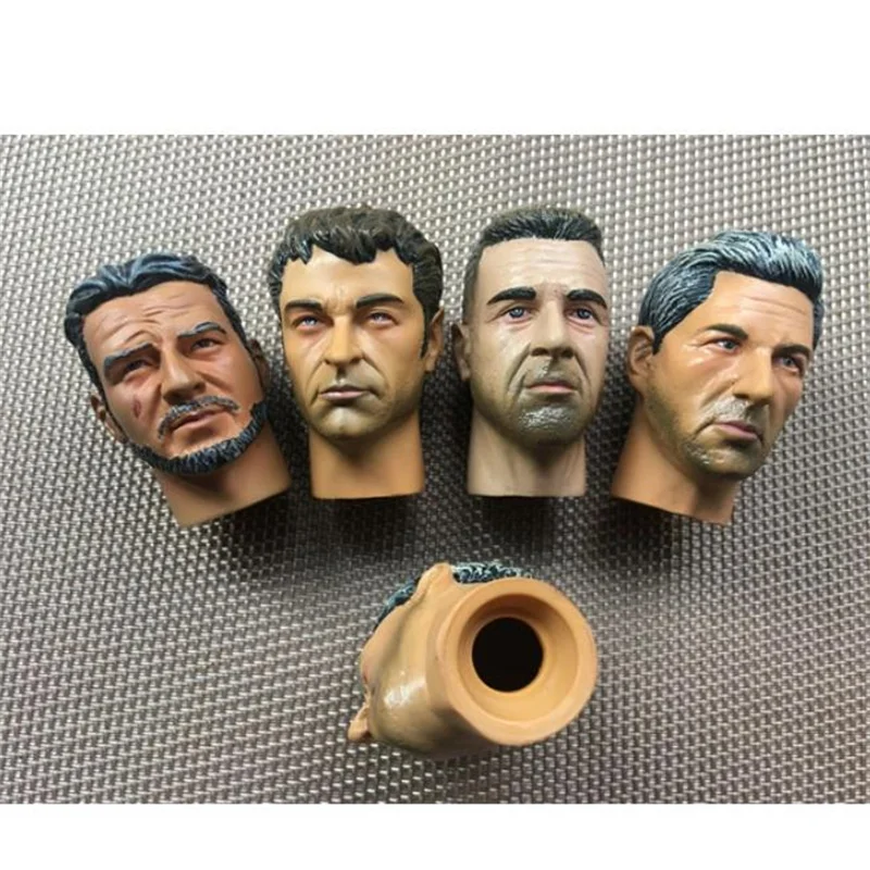 Male Doll Head Toy Rare Face Celebrity Real Man Figure DIY Doll Toy Parts Famous Man Stars Soldier 1/6 Doll Collection Heads