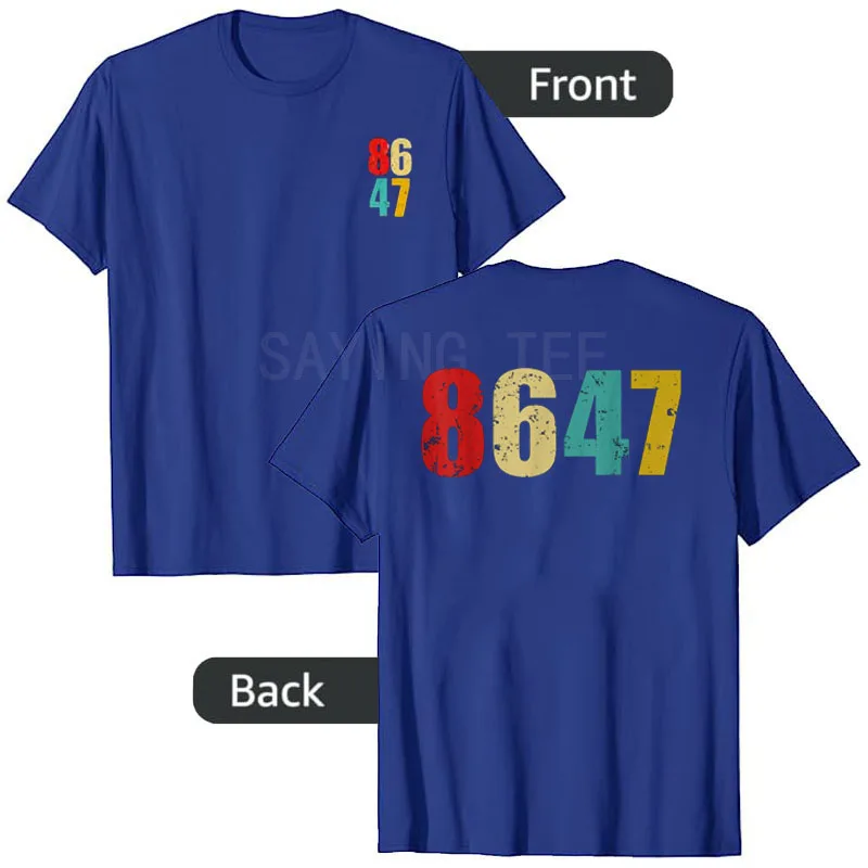Retro Vintage 8647 Bekleidungs-T-Shirt Klassischer Retro Vintage 80er Jahre Grunge-Stil Herren Damen Streetwear Kleidung Neuartige Geschenk-T-Shirts – Detail 4
