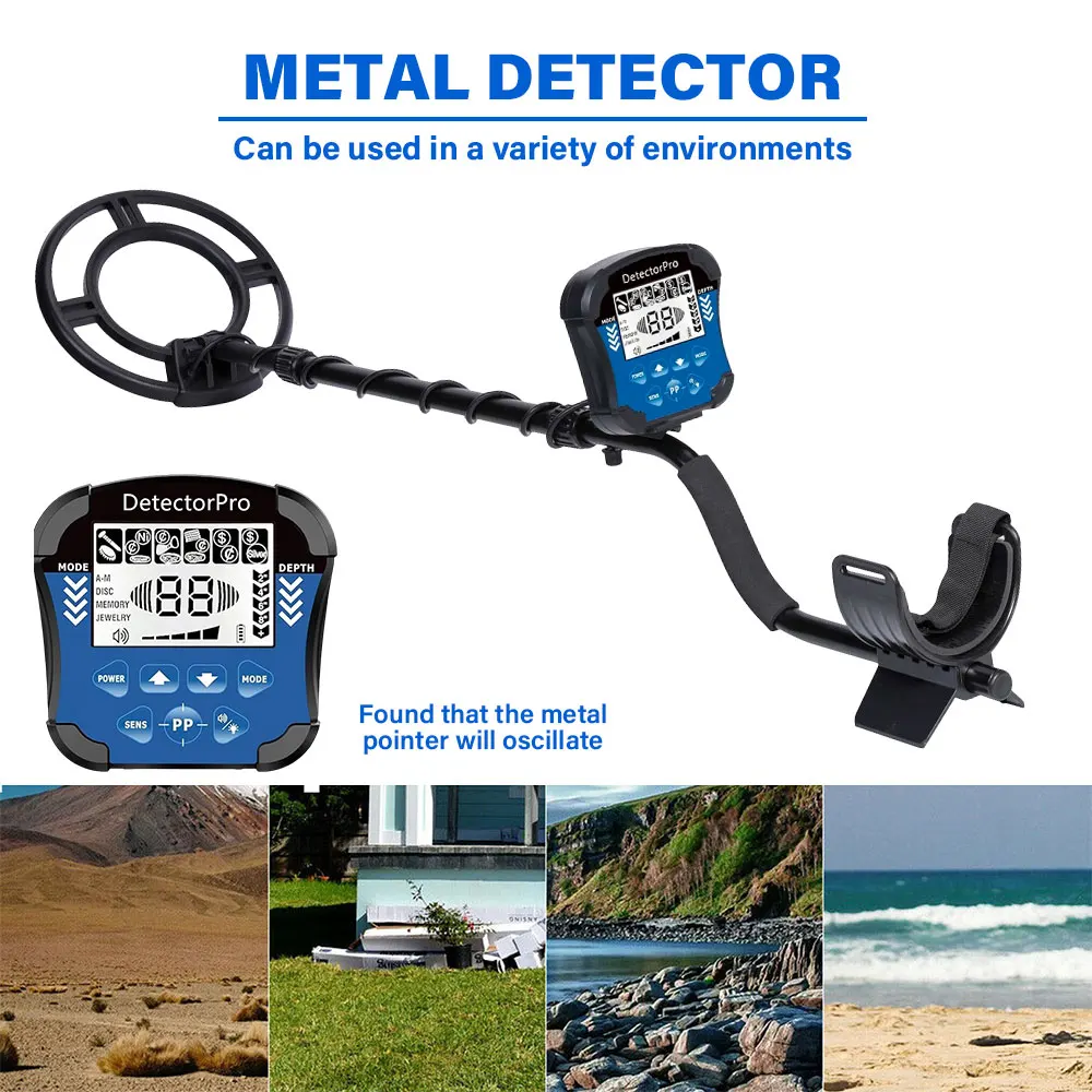 MD8010 Metal Detector Underground Depth Search Gold Finder 10 Inch Waterproof Coil High Sensitive Pinpointer Treasure Detecting