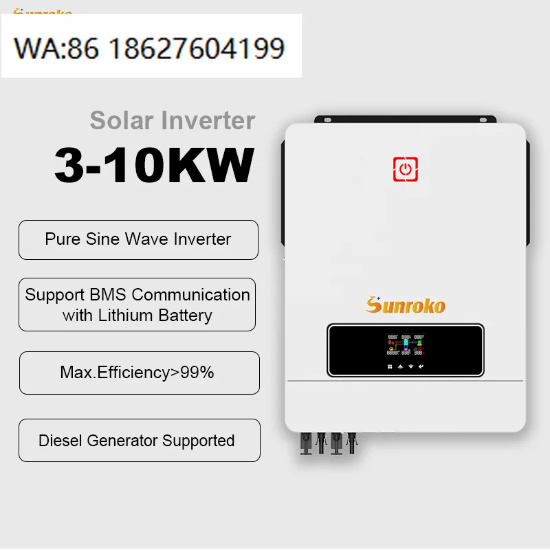 3KVA-12KVA All-in-One Hybrid Solar System Complete Off-Grid Photovoltaic Panel Kit Home Energy Generation Equipment