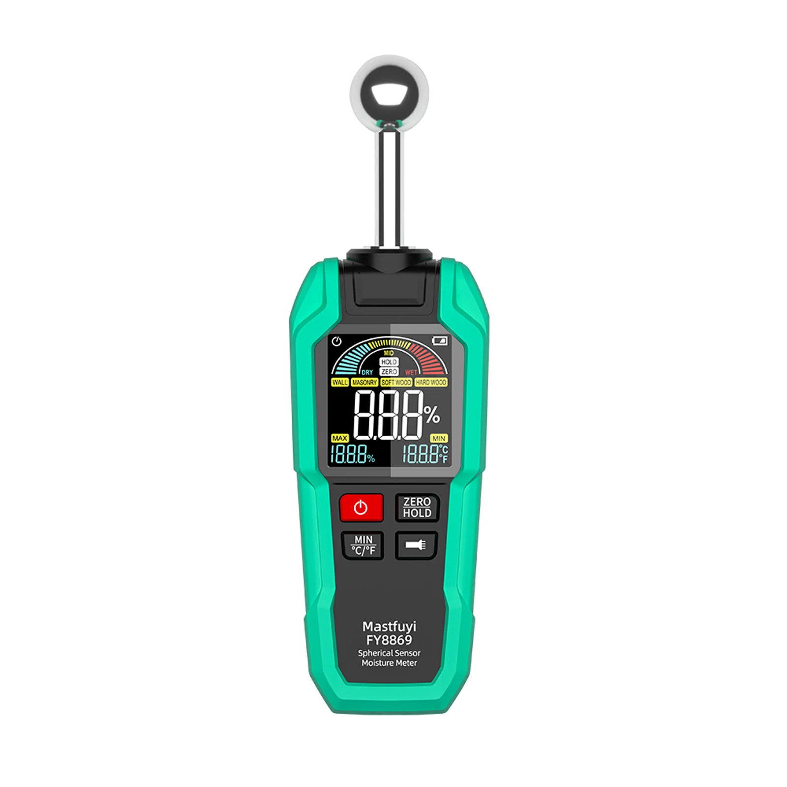 

MASTFUYI Digital Wood Moisture Meter 0-100% RH Range Wood Humidity Tester Record Humidity Auto Detect Timber Damp Detector
