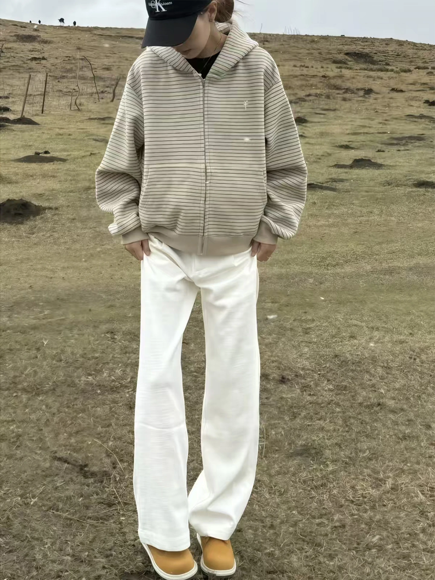 

Белые эластичные прямые мужские джинсы в американском винтажном стиле, зимние, зауженные, буткат, повседневные, для подростков