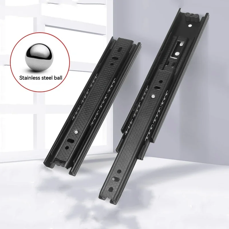 

Cabinet 50cm Wide Drawer Slide, Three Section Track, Silent Track, Thickened Ball Drawer Slide, Furniture Hardware Accessories