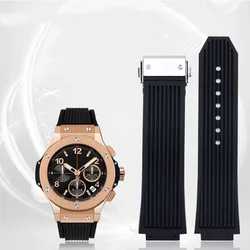 Weiches Silikon armband für Hublot Yubo Big Bang Herren wasserdicht und schweiß fest hochwertiges Gummiband Zubehör 26*19mm