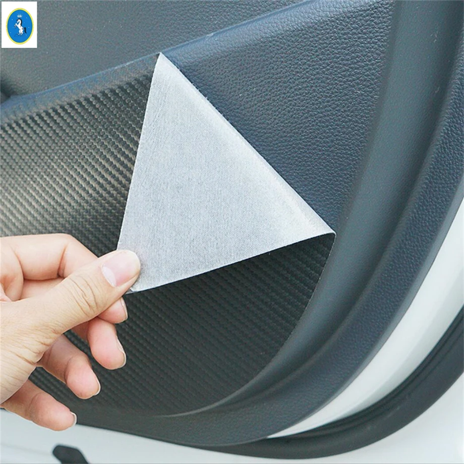 Car-styling Door Anti-Kick Side Edge Film Protector Carbon Fiber Pu Leather Fit For Toyota Corolla Cross 2021 - 2023 Accessories