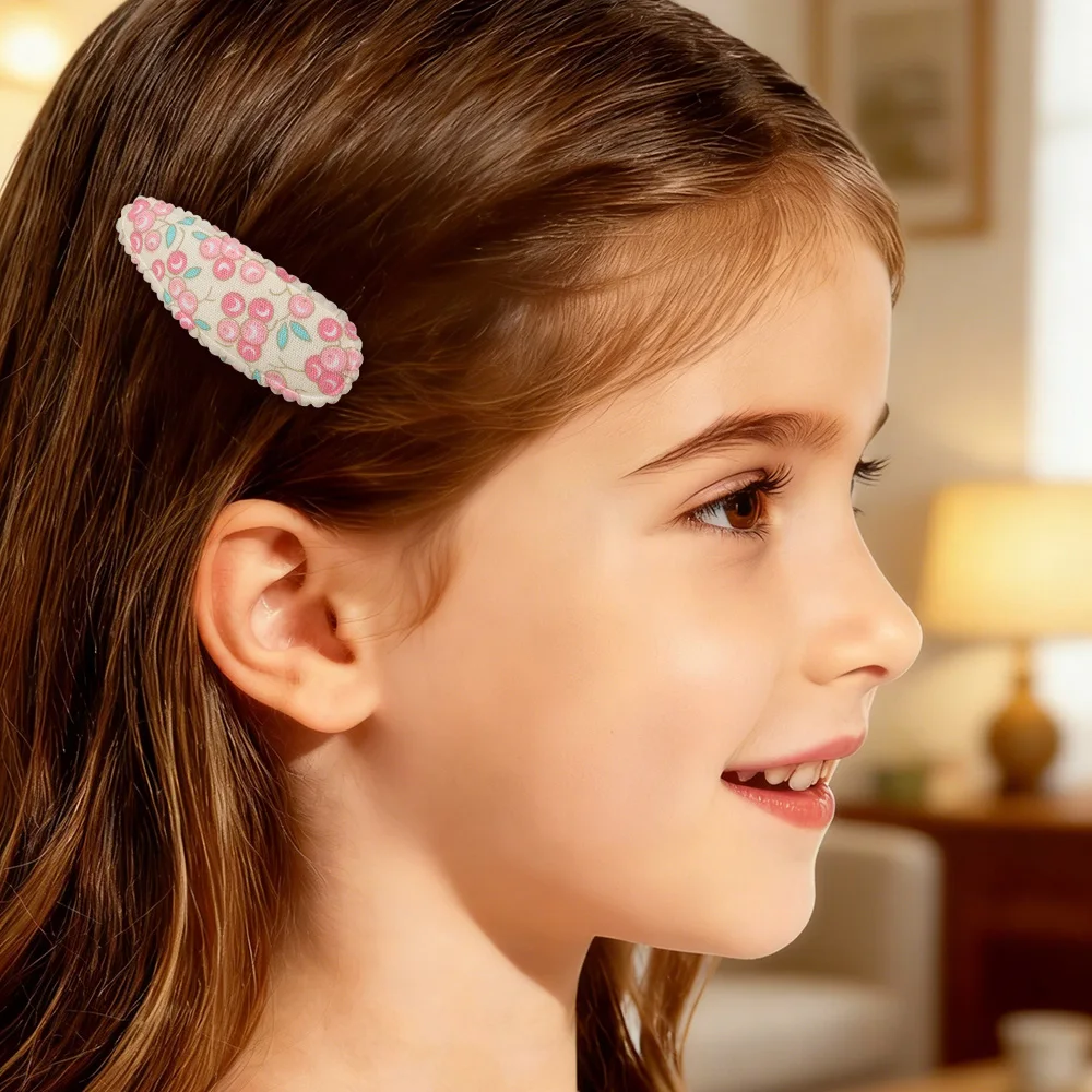 16 Stück/Set Niedliche Bedruckte Kinder-Haarspangen Handgefertigte BB-Clips Haardekoration für Mädchen und Babys Mädchen-Haaraccessoires – Detail 3