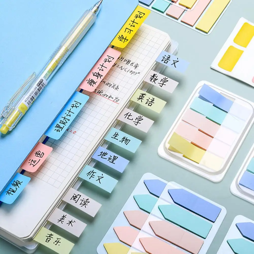 6Pcs/Pack Universal Page Tabs Removable Page Flags Transparent Book Sticky Index Notes Labels Stickers  Marking