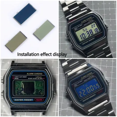 A158 STN LCD Display Screen Mod kit for Casio Watch F-91W F-105 A158 A159 A168 High Contrast Display Replacement accessories
