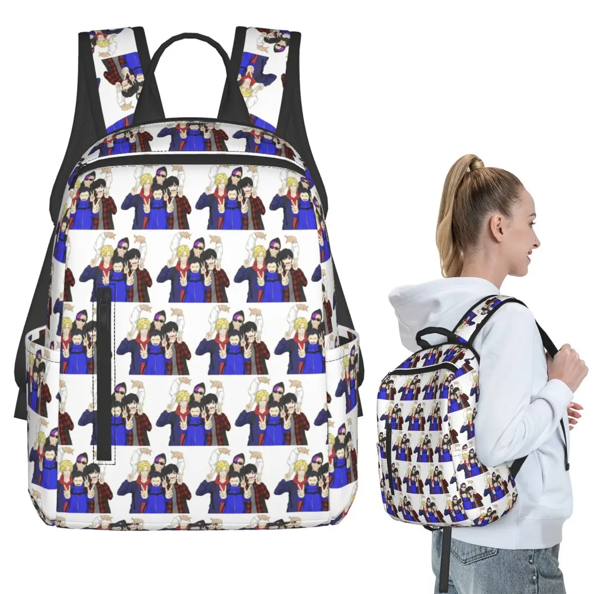 

Banana Fish Backpack Student BookBag Kids School Bag Computer Shoulder Bags Boys Girls