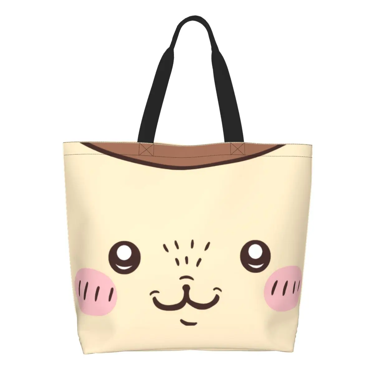 Custom Cute Cartoon Chiikawa Anime Shopping Canvas Bag Women Recycling Large Capacity Grocery Popular Manga Shopper Tote Bags