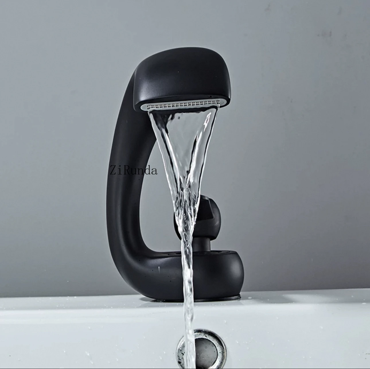 Waterfall All Copper Washbasin Faucet Hot and Cold Washbasin Faucet Creative Household Washbasin Faucet