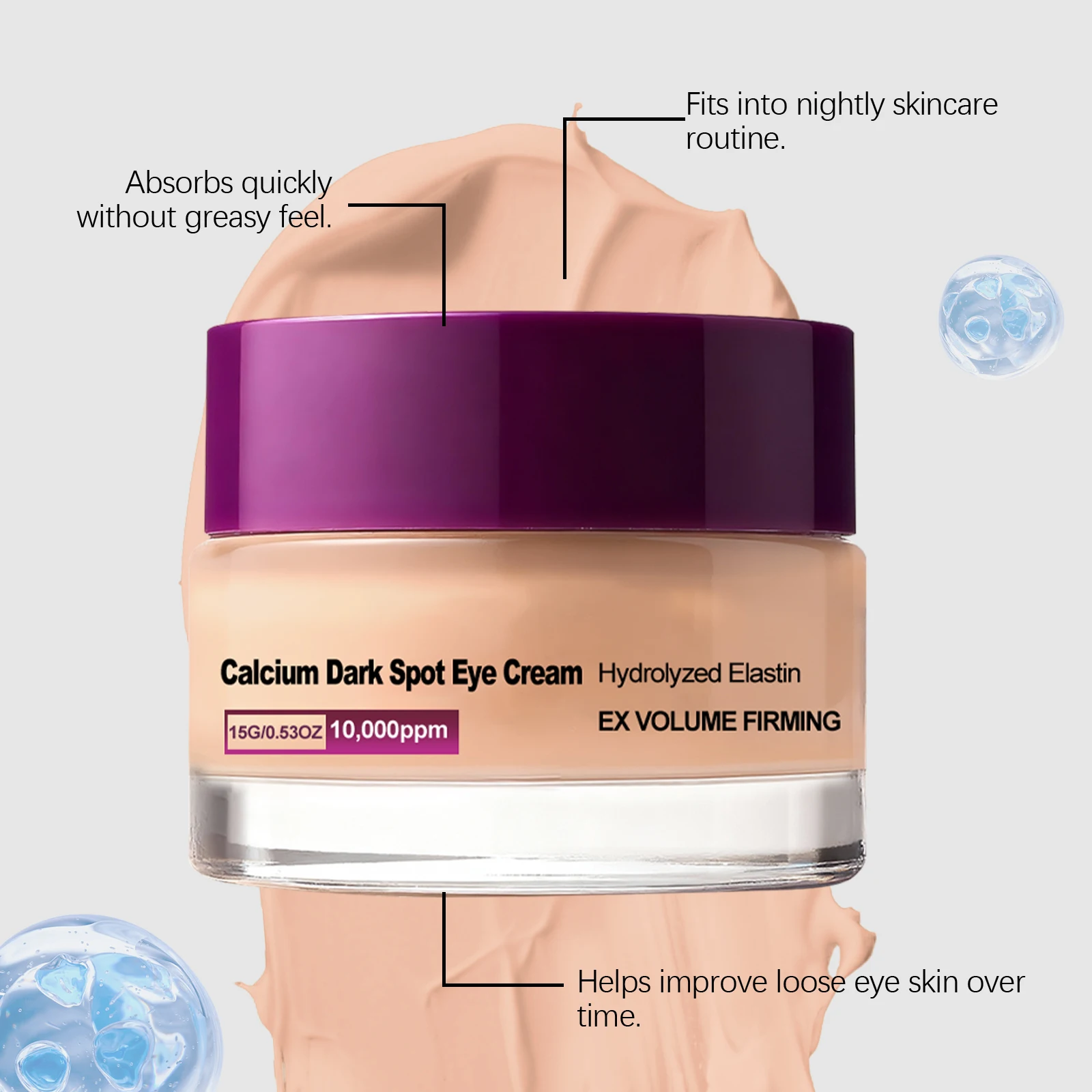 15G Eye Care Cream Deep Hydrating Nourishing Pores Boosts Skin Elasticity Enhance Smoothness Lifting Tightening Eyes Cream