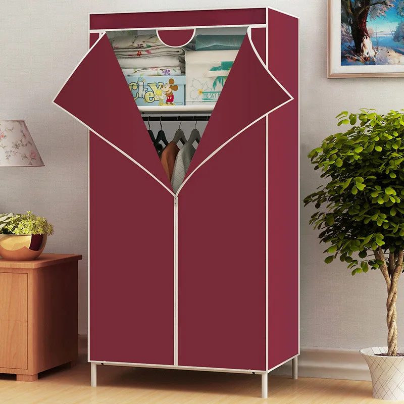 Freestanding Fabric Wardrobe, a Practical Home Storage Cabinet for Everyday Clothing, Suitable for Dormitories, Rental Apartments, Bedrooms, and Living Rooms. It Can Classify and Store Clothes, Shoes, and Daily Items, Making It Easy to Access and Simple to Assemble