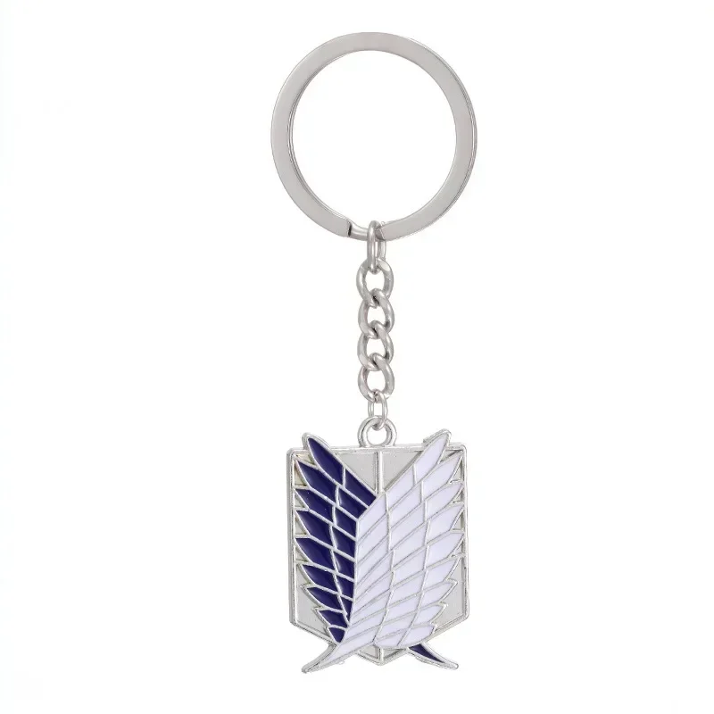 Attack on Titan Keychain Wings of Liberty Freedom Scouting Legion Eren Keyring Key Holder Chain Ring Kawaii Anime Jewelry Gift