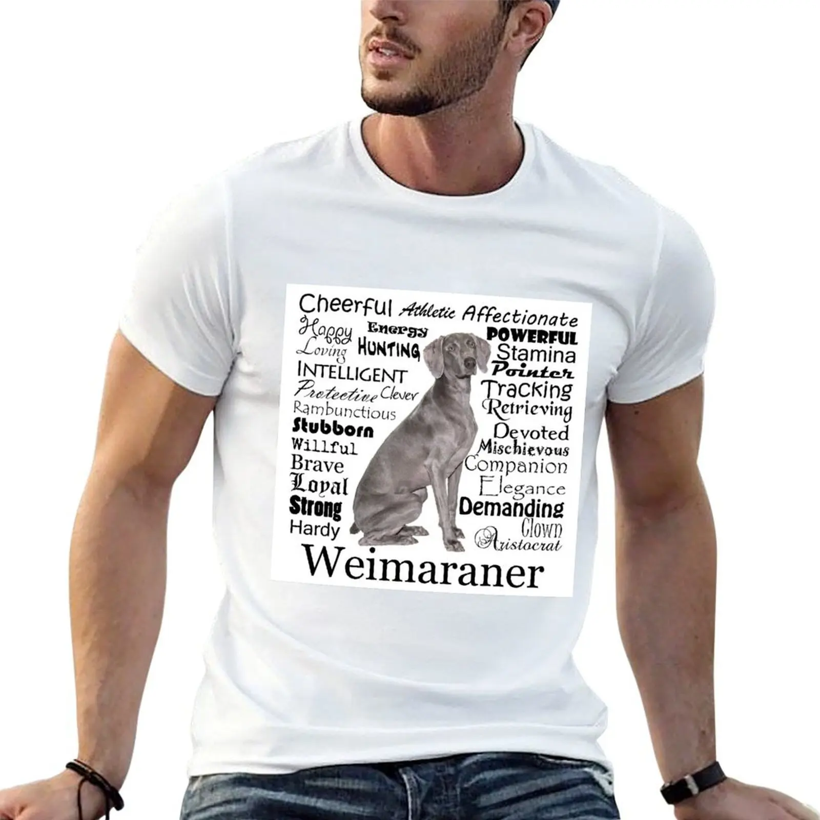 Weimaraner Traits T-Shirt t shirts for man pack cotton men t shirt cotton 100% anime t shirts oversize T-shirt