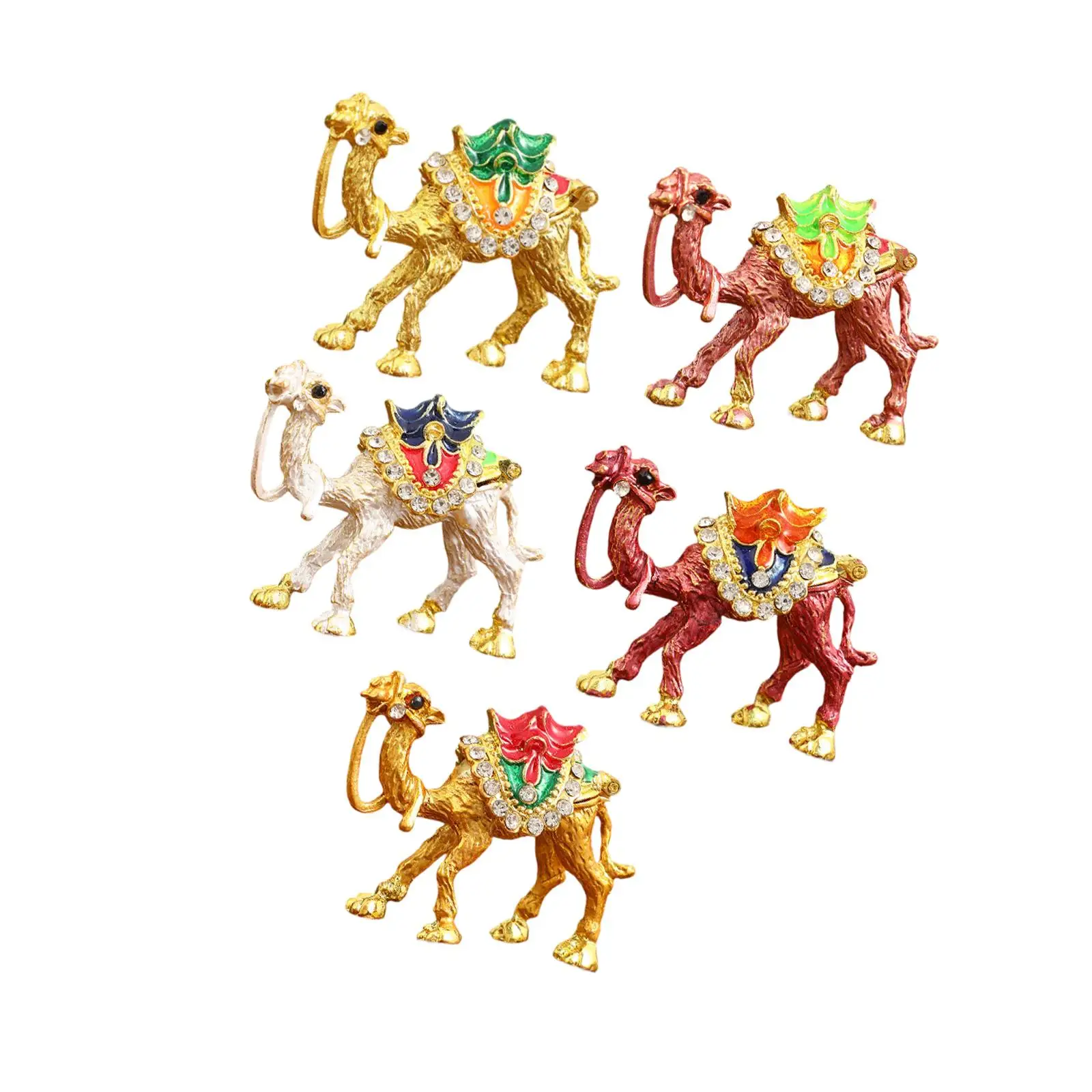 

Camel Figurine Jewelry Box Pendants Charms Holder Creative Trinket Box Jewelry Organizer Treasure Case for Table Centerpiece