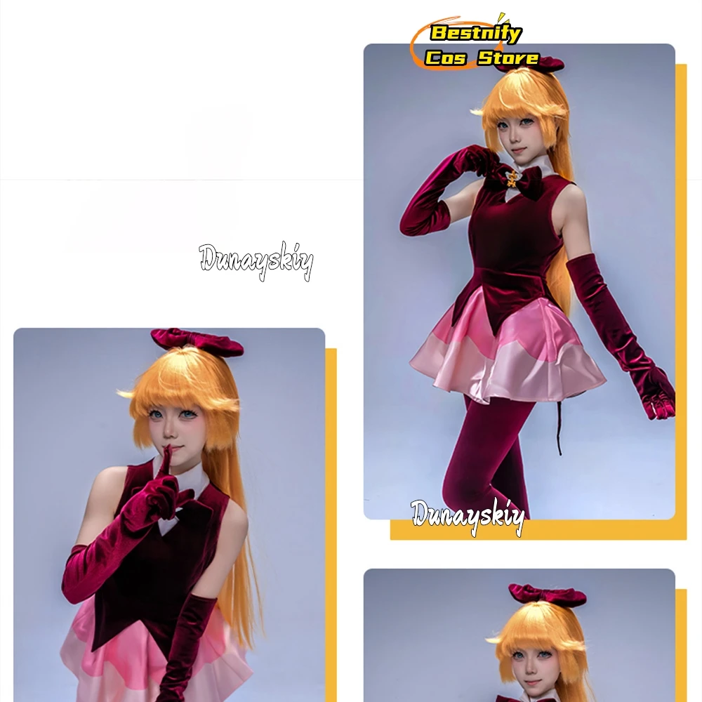 Haneoka Meimi Anime Saint Tail Cosplay Burglar Costume Women Sleeveless Sexy V-Neck Ball Gown Mini Dress Halloween Roleplay Suit view 2