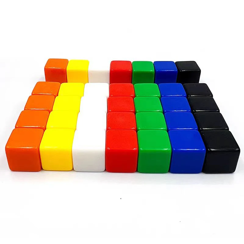 Cubes de comptage de dés vierges pour enfants, ressources d'apprentissage des mathématiques, jouets pour enfants, irritation, chambre, fournitures fuchsia, Montessori, 16mm, 36 pièces, 24 pièces